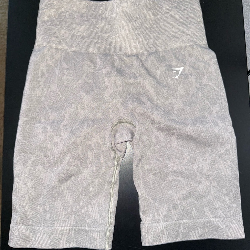 Women's Gray Animal Print Gymshark Shorts